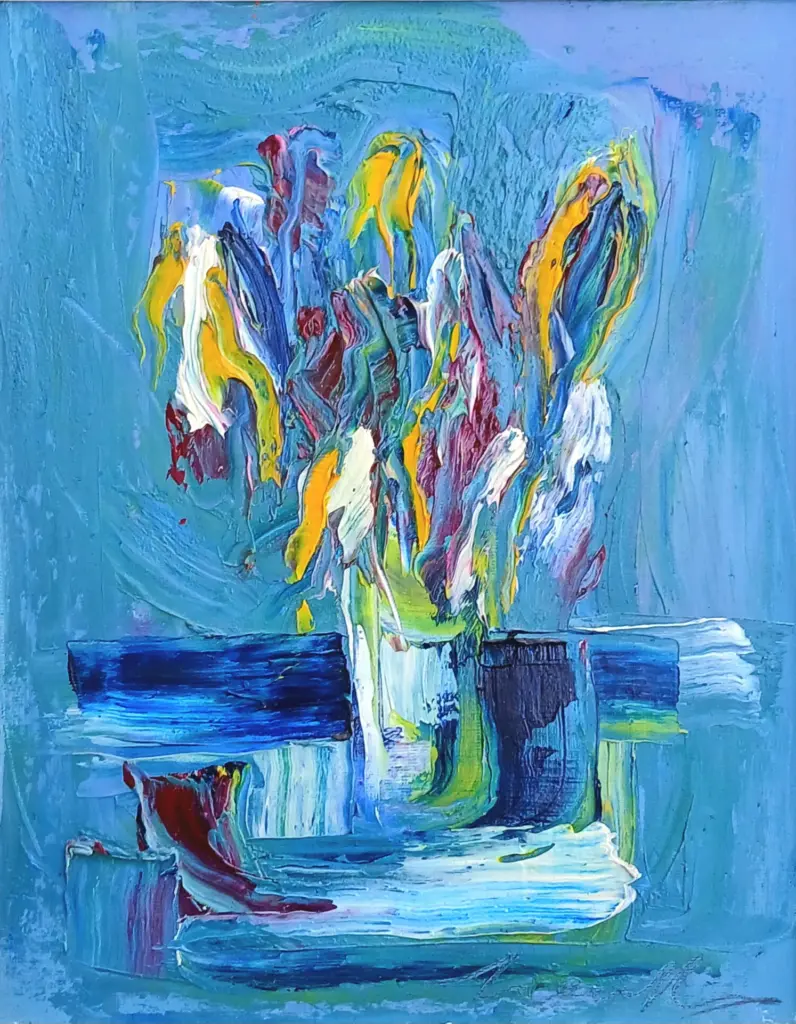 Vibrazione materica, oil painting, cm. 23x29
