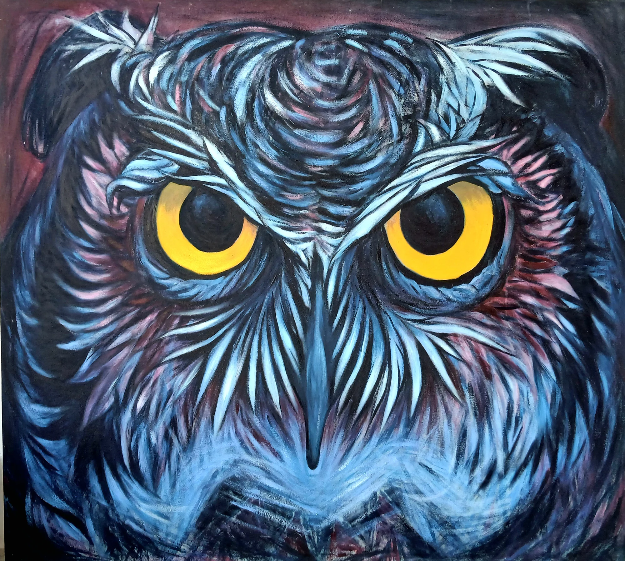 "Il Gufo Notturno", Oil painting, Cm. 100x90
