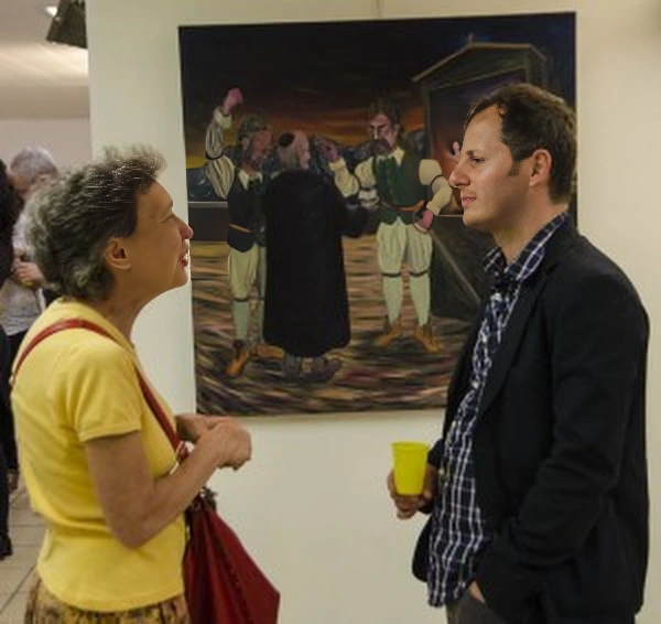Alessandro Licciardello to one of his personal exhibition